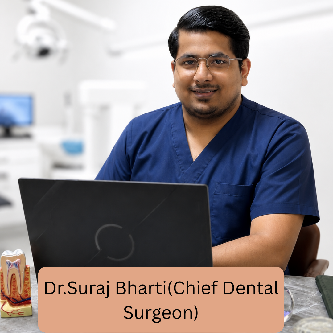 Dr Suraj Bharti offering advanced tooth pain treatment in Ambernath